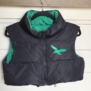 SHEIN Black Vest with Green Accents